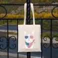 Boston Terrier USA Flag Sunglasses Patriotic 4th Of July Canvas Tote Bag, Patriotic Boston Terrier Gifts, Boston Terrier 4th Of July Gifts, funny design