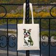 Camo Boston Terrier Pet Owner Camouflage Dog Lover Canvas Tote Bag, funny design