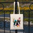 Cute Boston Terrier Puppy Dog Art Lover Unique Painting For Men Women Kids Canvas Tote Bag, funny design