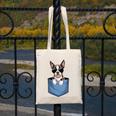 Cute Pocket Boston Terrier Lover Dog Mom Canvas Tote Bag, Couple Gifts, Mom Gifts, Boston Terrier Mom Gifts, funny design