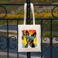 Dog Boston Terrier Hawaiian Canvas Tote Bag, funny design