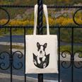 Dog Lovers Boston Terrier In Pocket Dog Face For Men Women Kids Canvas Tote Bag, funny design