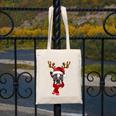 Family Matching Reindeer Xmas Boston Terrier Christmas Canvas Tote Bag, Boston Terrier Christmas Gifts, funny design