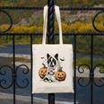 Halloween Boston Terrier Ghost Canvas Tote Bag, Boston Terrier Ghost Gifts, Boston Terrier Halloween Gifts, funny design