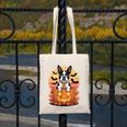 Halloween Retro Boston Terrier Canvas Tote Bag, Boston Terrier Halloween Gifts, funny design