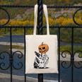 Halloween Skeleton Boston Terrier Canvas Tote Bag, Boston Terrier Halloween Gifts, funny design