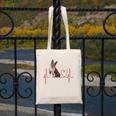 Heartbeat Boston Terrier Dog Canvas Tote Bag, funny design