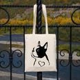 I Love My Boston Terrier Dog With Heart Canvas Tote Bag, funny design