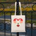 Retro Heart Boston Terrier Dog Vintage Valentine Canvas Tote Bag, funny design