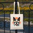 Retro Sunset Sunglasses Boston Terrier Boston Bull Bostie Canvas Tote Bag, funny design