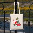 Santa Ugly Christmas Tree Lights Boston Terrier Dog Lover Canvas Tote Bag, Boston Terrier Christmas Gifts, funny design