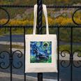 Scottish Terrier Starry Night Scotty Dog Art By Aja Canvas Tote Bag, funny design