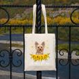 Sunflower Yorkie Mom Dog Lover Canvas Tote Bag, Couple Gifts, Mom Gifts, funny design