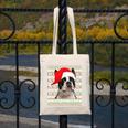 Ugly Xmas Sweater Santa Boston Terrier Dog Christmas For Men Women Kids Canvas Tote Bag, Boston Terrier Christmas Gifts, funny design
