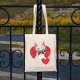 Valentine's Day Boston Terrier Canvas Tote Bag, funny design
