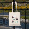 Xmas Tree Santa Riding Boston Terrier Christmas Canvas Tote Bag, Boston Terrier Christmas Gifts, Boston Terrier Riding Gifts, funny design