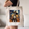 Aesthetic Halloween Boston Terrier Dog Witch Pumpkin For Men Women Kids Canvas Tote Bag, novelty gifts, funny gifts