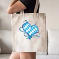 Bavarian Flag As Heart Blue Diamond Bavaria Canvas Tote Bag, novelty gifts, funny gifts