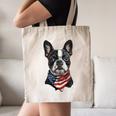 Boston Terrier American Flag Canvas Tote Bag, novelty gifts, funny gifts
