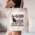 Boston Terrier American Gentleman Non-Sporting Dog Lover Canvas Tote Bag, novelty gifts, funny gifts