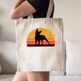 Boston Terrier Bostie Sunset Retro Dog Pet Mom Dad Canvas Tote Bag, novelty gifts, funny gifts