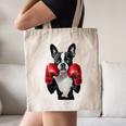 Boston Terrier Boxing Canvas Tote Bag, novelty gifts, funny gifts