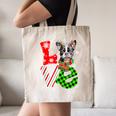 Boston Terrier Christmas Tree Lights Santa Dog Xmas For Men Women Kids Canvas Tote Bag, novelty gifts, funny gifts
