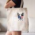 Boston Terrier Dog 4th Of July US American Flag Patriotic Canvas Tote Bag, novelty gifts, funny gifts