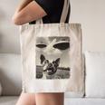 Boston Terrier Dog UFO Alien Extraterrestrial Selfie Canvas Tote Bag, novelty gifts, funny gifts