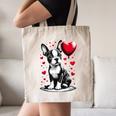 Boston Terrier Dog Valentine's Day Dog Owner Canvas Tote Bag, novelty gifts, funny gifts