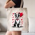 Boston Terrier Dog Valentine's Day Dog Owner Valentine Canvas Tote Bag, novelty gifts, funny gifts