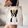 Boston Terrier Dog Wearing Crown For Men Women Girls Kids Canvas Tote Bag, novelty gifts, funny gifts