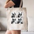 Boston Terrier Dogs With Sunglasses Photo Pets Meme Canvas Tote Bag, novelty gifts, funny gifts