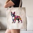 Boston Terrier Floral Dog Lover Vintage Distressed For Men Women Kids Canvas Tote Bag, novelty gifts, funny gifts
