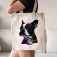 Boston Terrier Lovers Colorful Pop Art Boston Terrier Canvas Tote Bag, novelty gifts, funny gifts