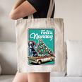 Boston Terrier Merry Christmas Tree Truck Dog X-Mas Canvas Tote Bag, novelty gifts, funny gifts