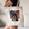 Boston Terrier Patriotic 4th Of July USA American Flag Canvas Tote Bag, novelty gifts, funny gifts