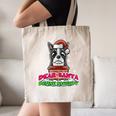 Boston Terrier Santa Claus Christmas Dog Canvas Tote Bag, novelty gifts, funny gifts