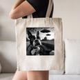Boston Terrier Graphic Selfie With UFOs Weird Aliens Canvas Tote Bag, novelty gifts, funny gifts