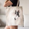 Boston Terrier Shirts For Women Girls Kids Heart Cute Canvas Tote Bag, novelty gifts, funny gifts