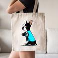 Boston Terrier Tattoos I Love Mom Canvas Tote Bag, novelty gifts, funny gifts