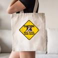 Caution Sign Boston Terrier Dog Bostie Puppy Canvas Tote Bag, novelty gifts, funny gifts