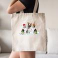 Christmas Boston Terrier Santa Dog Lover Canvas Tote Bag, novelty gifts, funny gifts