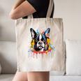 Colorful Boston Terrier Dog For Men Women Kids Canvas Tote Bag, novelty gifts, funny gifts