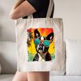 Dog Boston Terrier Hawaiian Canvas Tote Bag, novelty gifts, funny gifts
