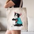 Father's Day Gift Dog Dad Boston Terrier i Love Dad Tattoo Canvas Tote Bag, novelty gifts, funny gifts