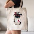 Girls I Heart Mom Love Mama Boston Terrier Dog Lover Canvas Tote Bag, novelty gifts, funny gifts