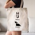 Inhale Exhale Yoga Boston Terrier Tshirt Canvas Tote Bag, novelty gifts, funny gifts