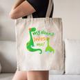 Kids My Nonna Loves Me Dinosaur Grandson Canvas Tote Bag, novelty gifts, funny gifts