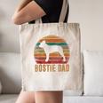 Retro Boston Terrier Dad Dog Owner Pet Bostie Father Canvas Tote Bag, novelty gifts, funny gifts